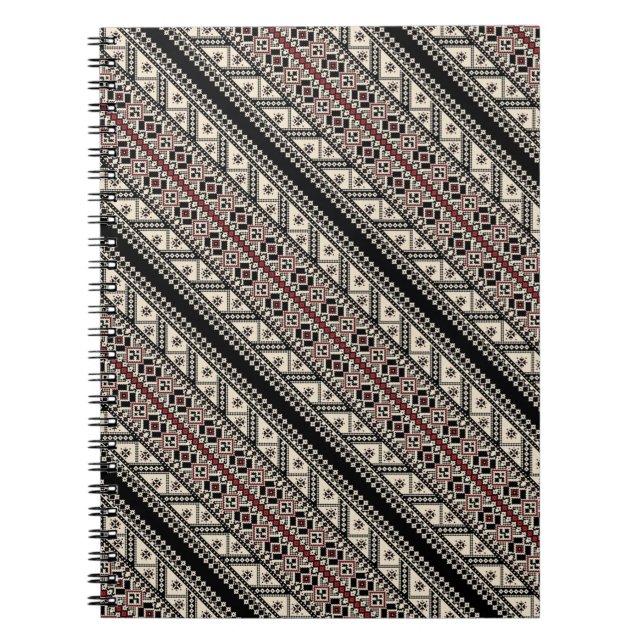 Cute decorative ukrainian patterns design notebook (Front)