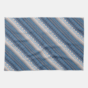 Cute decorative ukrainian patterns design tea towel