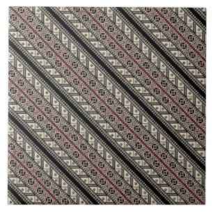 Cute decorative ukrainian patterns design tile