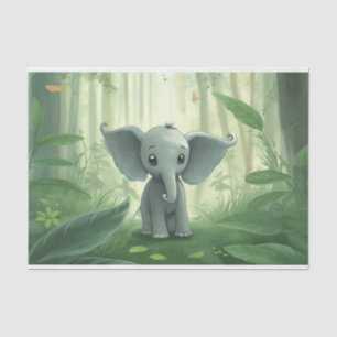Cute Decoupage elephant lovers jungle Tissue Paper