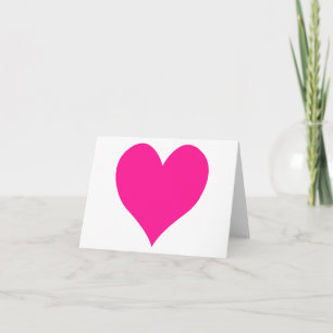 Cute Deep Pink Heart Card