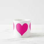 Cute Deep Pink Heart Espresso Cup<br><div class="desc">Simple cute heart shape in a deep shade of pink.</div>