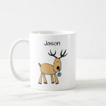Cute Deer Add Your Name Coffee Mug<br><div class="desc">Cute Deer Add Your Name Mug</div>