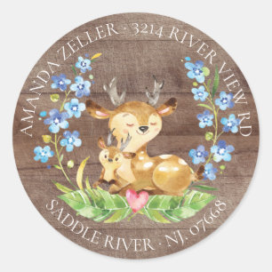 Cute Deer Baby Shower Return Address Label