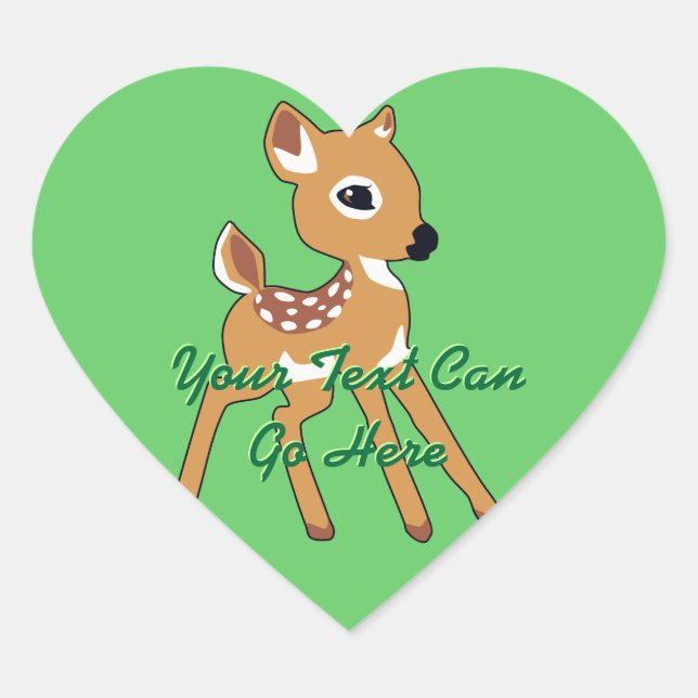 Cute Deer Fawn Stickers (Front)
