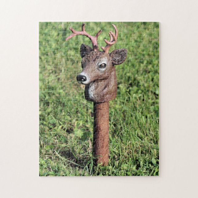 Cute Deer Head Lawn Ornament  Jigsaw Puzzle (Vertical)