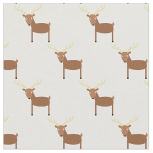 Cute Deer Kids Baby Nursery White Fabric