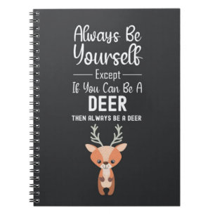 Cute Deer Lover Gifts Animals Wildlife Funny Humor Notebook