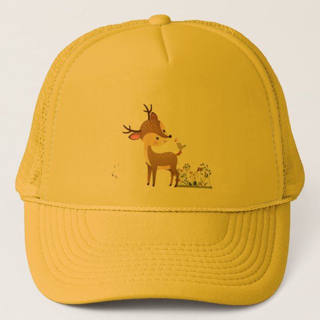 cute deer  Lovers Trucker Hat (Front)