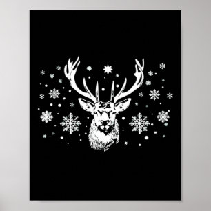 Cute Deer Merry Xmas Merry Christmas Happy New Yea Poster