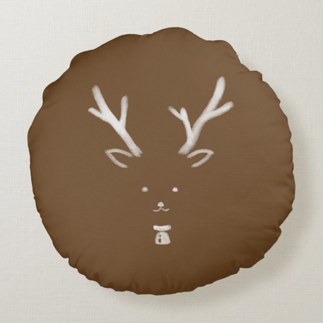 Cute deer round cushion (Back)