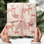 Cute Deer with Red Bow Neutral Christmas  Wrapping Paper<br><div class="desc">Add a touch of charm to your holiday gifts with this Cute Deer with Red Bow Neutral Christmas Wrapping Paper. Featuring an adorable pattern of deer in soft, neutral tones, each adorned with a festive red bow, this wrapping paper perfectly blends a cute and cosy Christmas theme. The neutral palette...</div>