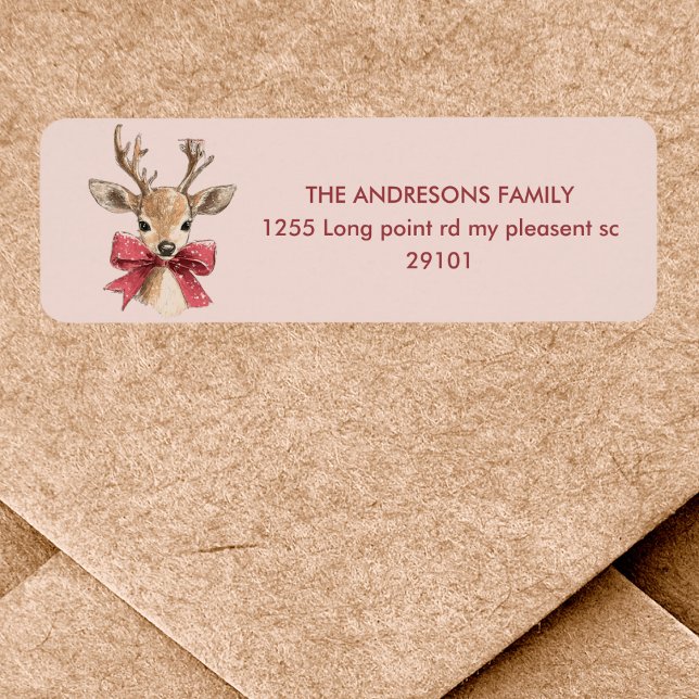 Cute Deer with Red Bow | Pink Christmas  (Creator Uploaded)