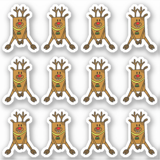 Cute Deer with Red Nose Kid Christmas  (Front)