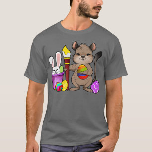 Cute degu painting Easter eggs T-Shirt