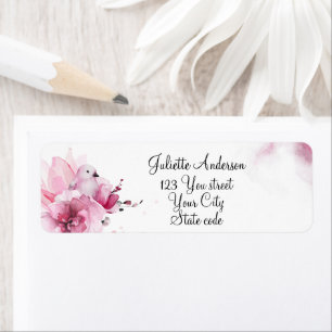 Cute delicate flowers Return Address Label