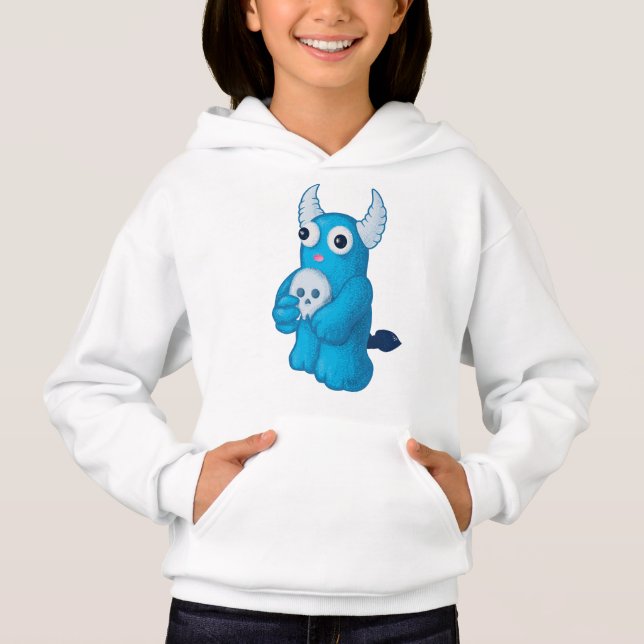 Cute Demon Skull - Halloween Cartoon Character (Front)