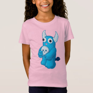 Cute Demon Skull - Halloween Cartoon Character T-Shirt
