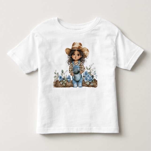 Cute Denim Cowgirl 3  Toddler T-Shirt (Front)