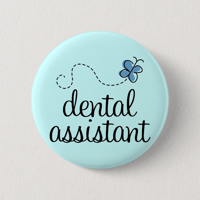 Cute Dental Assistant 6 Cm Round Badge (Front)