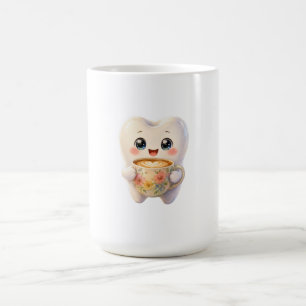 Cute Dental Coffee Lover Kawaii Character Mug