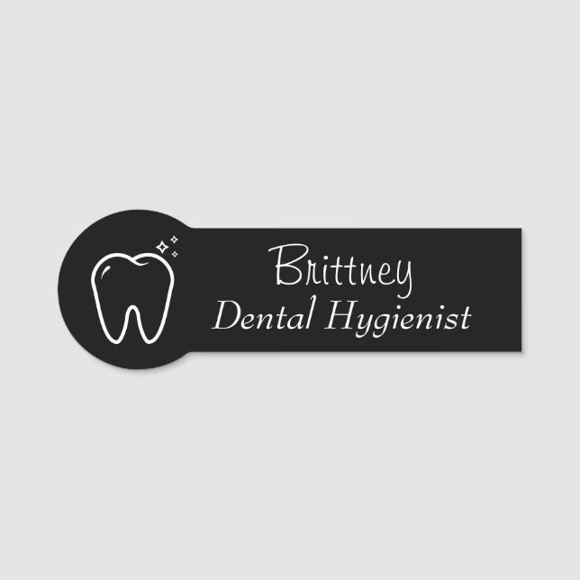 Cute Dental Hygienist RDH Name Tag (Front)