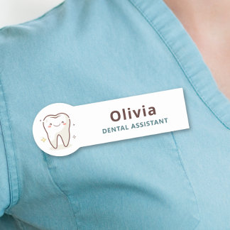 Cute Dental Office Staff Name Tag