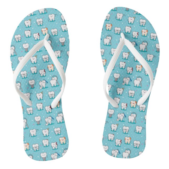Cute Dental Pattern Jandals (Footbed)