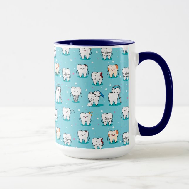 Cute Dental Pattern Mug (Right)
