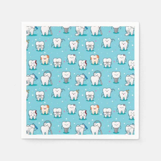 Cute Dental Pattern Napkin (Front)