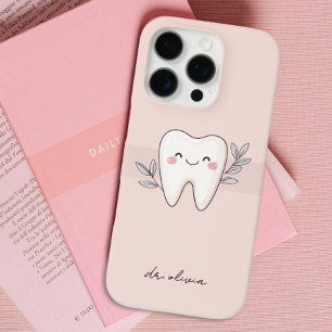 Cute Dental Pink Personalised iPhone 16 Pro Case