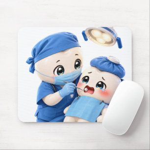 Cute Dentist Baby Patient Mouse Pad