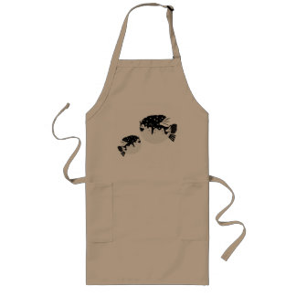 Cute Derpy Pufferfish Illustration Long Apron