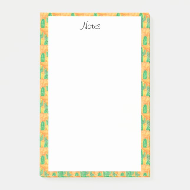 Cute Desert Cactus Post-it Notes (Front)