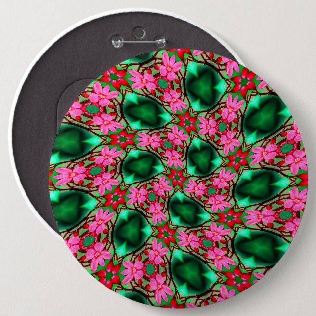 Cute Desert Rose Pattern 6 Cm Round Badge (Front & Back)