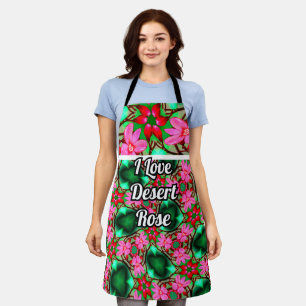 Cute Desert Rose Pattern Apron