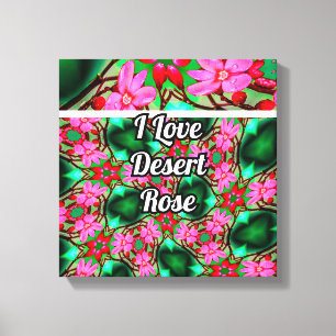 Cute Desert Rose Pattern Canvas Print