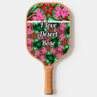 Cute Desert Rose Pattern Pickleball Paddle