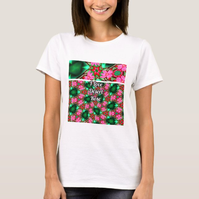 Cute Desert Rose Pattern T-Shirt (Front)