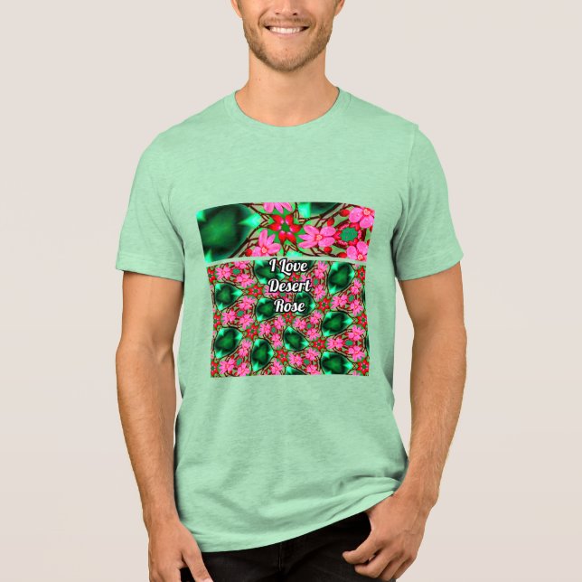 Cute Desert Rose Pattern Tri-Blend Shirt (Front)