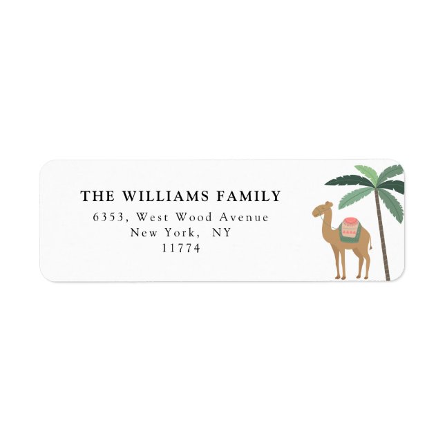 Cute Desert Themed Camel Palm Trees Matching (Front)
