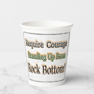 Cute Design About Courage Standing Up Round Paper Cups