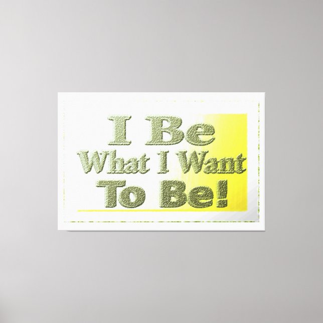 Cute Design About "I Be"  T-Shirt Throw Pillow Tri Canvas Print (Front)