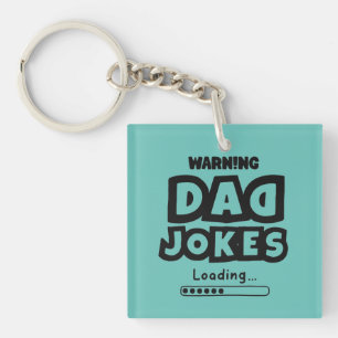 Cute Design Dad Jokes Loading For Father's Day Key Ring