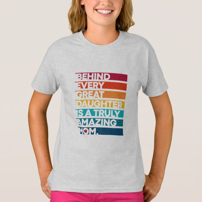 Cute Design Expression Text for Mothers Day  T-Shirt (Front)