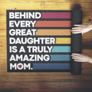 Cute Design Expression Text for Mothers Day Yoga Mat