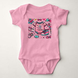 cute design for baby girl bodysuit