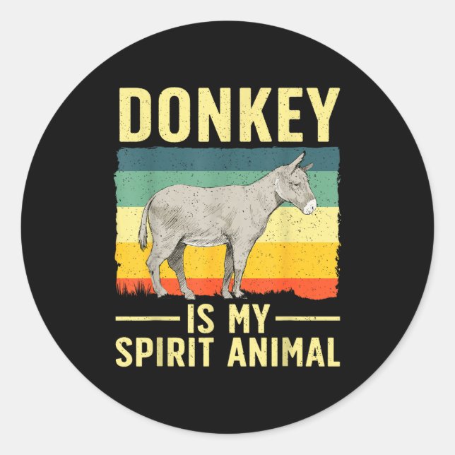 Cute Design For Men Women Pet Animal Lovers  Classic Round Sticker (Front)