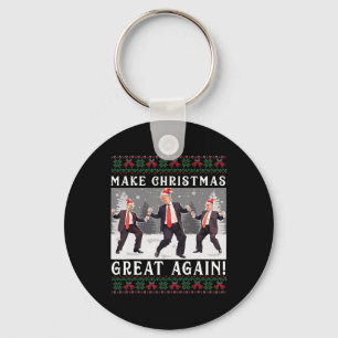 Cute Design Make Christmas Great Again Santa Trump Key Ring