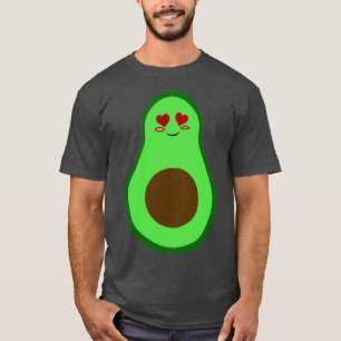 Cute design of an avocado with red hearts eyes T-Shirt